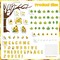 104 Pcs Classroom Tree Bulletin Board Set Bee Sunflower Bulletin Boards Decoration Cutouts Spring Summer Tree Leaves Cutout for Classroom Window Wall Home Office School Decor